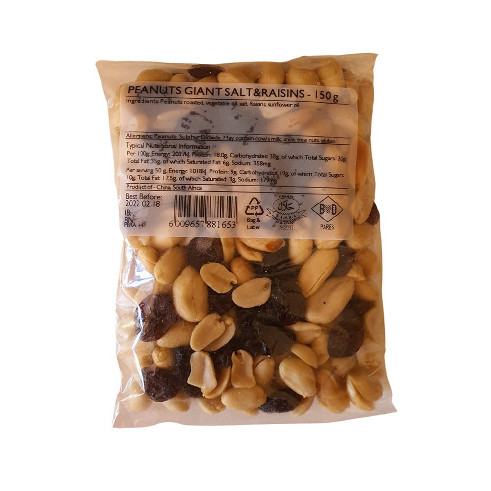 peanuts and raisins salted 150g – B Hamper